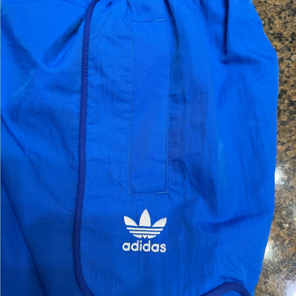 adidas Originals Royal Blue Track Shorts with White Trefoil
